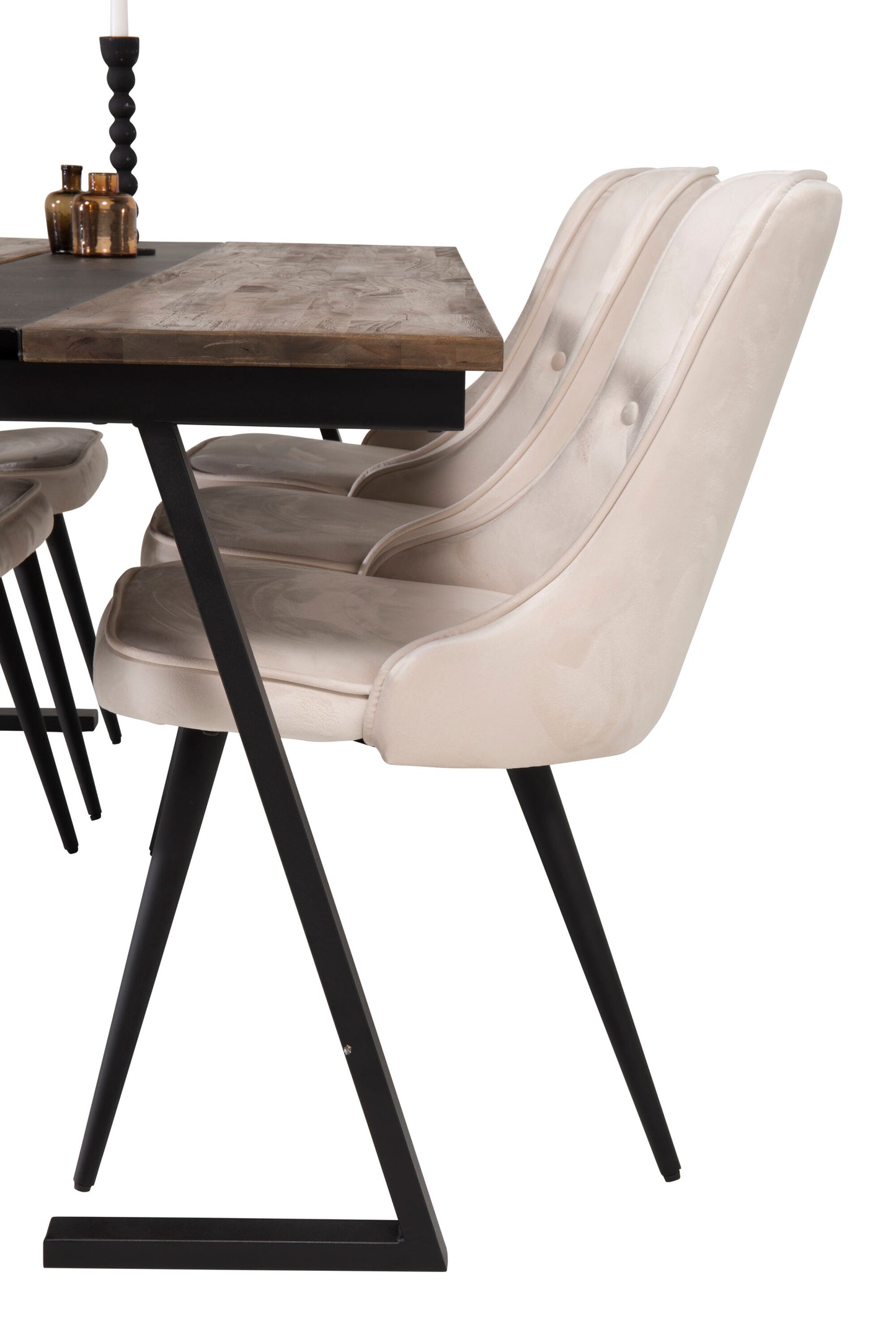 Jakarta Matbord med Velvet Deluxe Stolarna Matgrupp