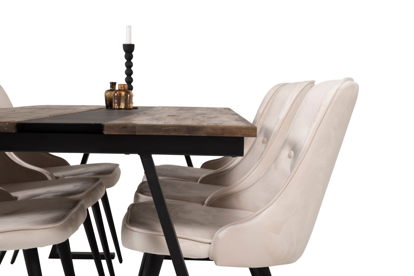 Jakarta Matbord med Velvet Deluxe Stolarna Matgrupp