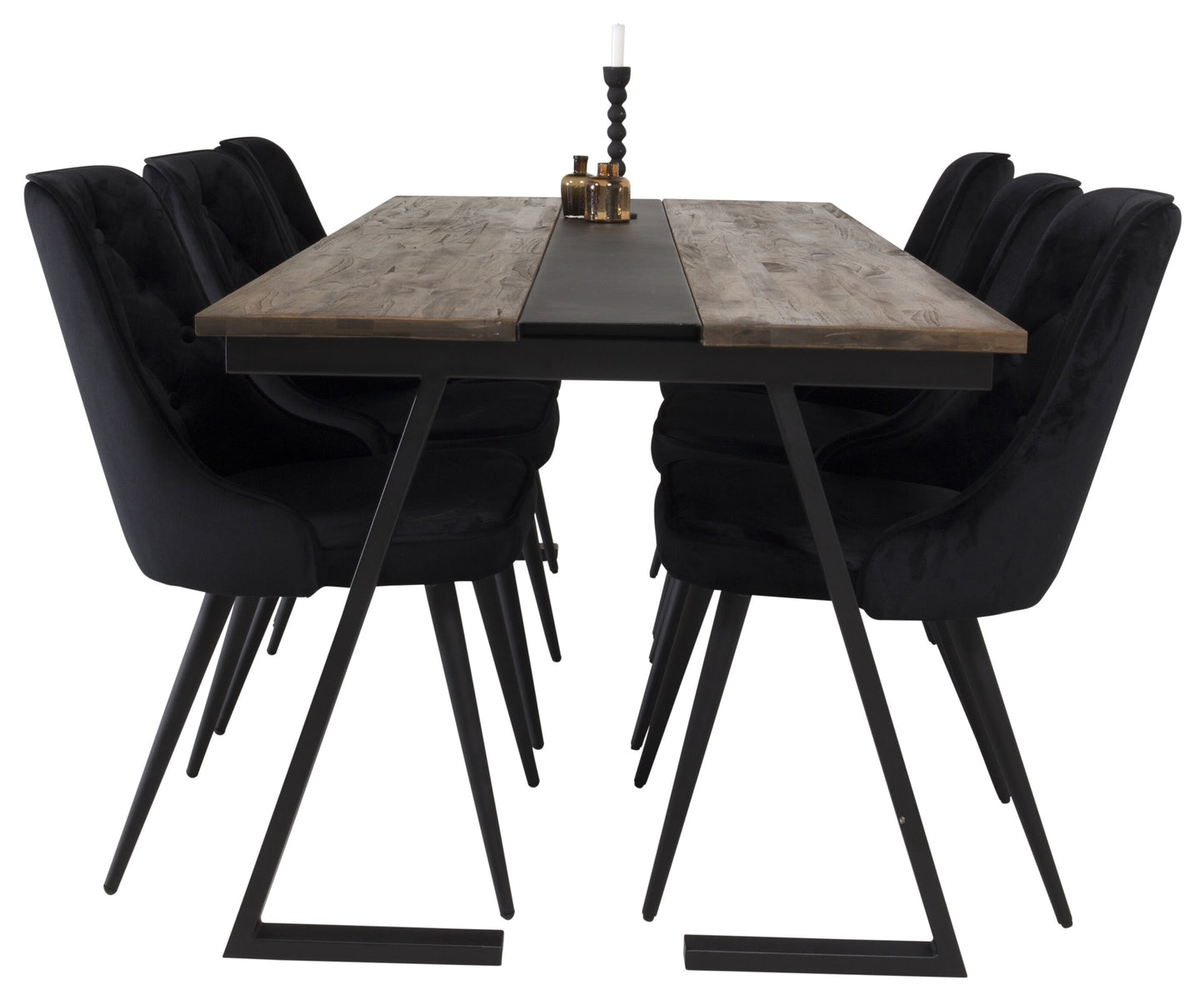 Jakarta Matbord med Velvet Deluxe Stolarna Matgrupp