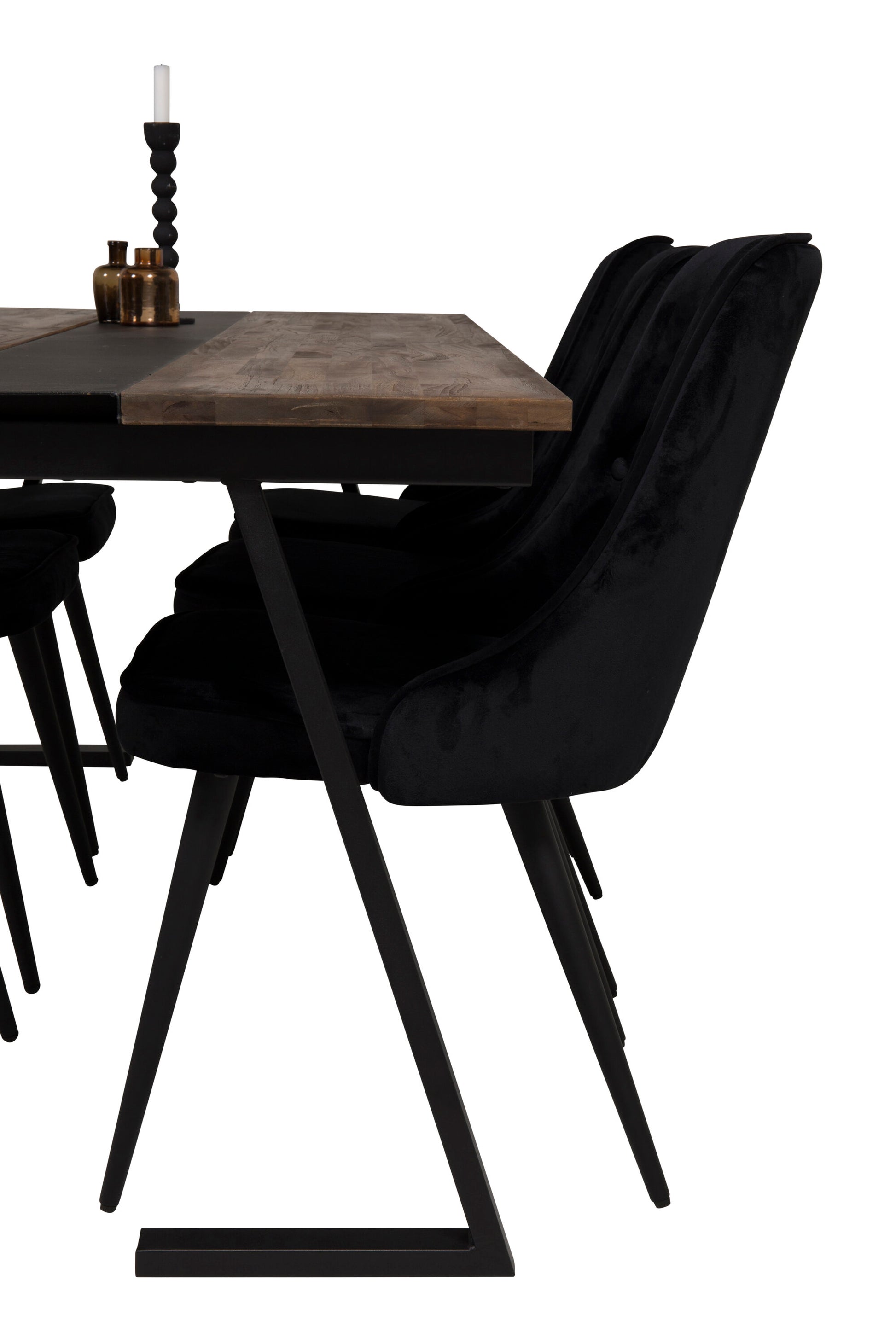 Jakarta Matbord med Velvet Deluxe Stolarna Matgrupp