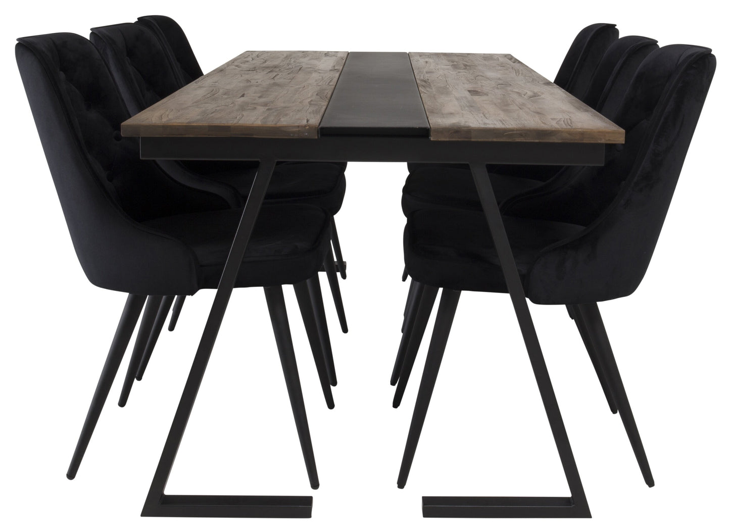 Jakarta Matbord med Velvet Deluxe Stolarna Matgrupp