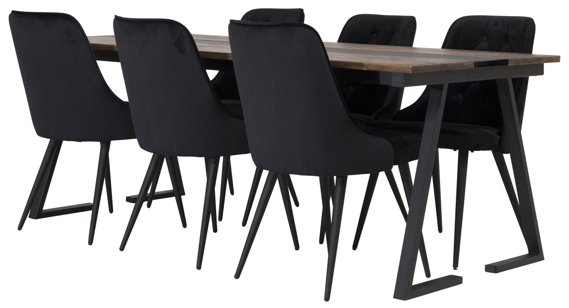 Jakarta Matbord med Velvet Deluxe Stolarna Matgrupp