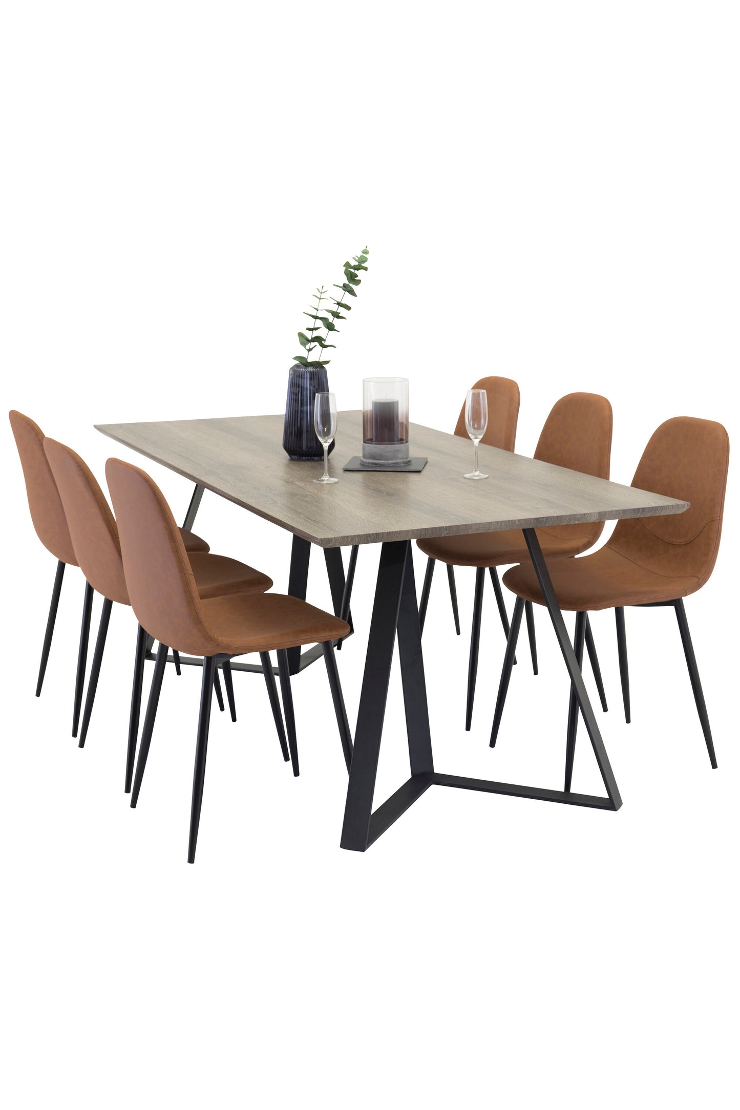 Marina Matbord med Polar Stolarna – Bord: 75x180x90 Stol: 53x87x44