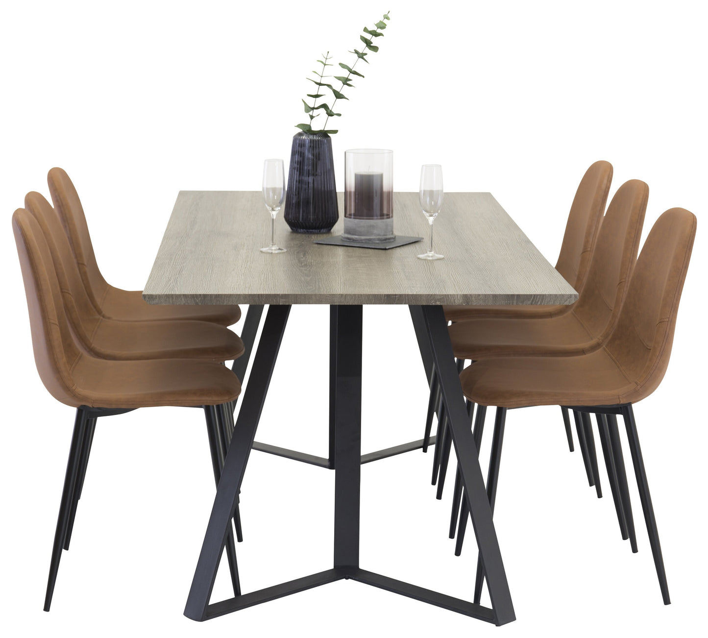 Marina Matbord med Polar Stolarna – Bord: 75x180x90 Stol: 53x87x44