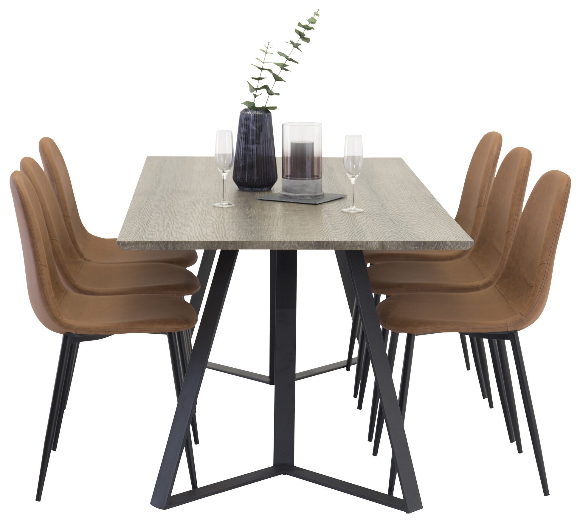 Marina Matbord med Polar Stolarna – Bord: 75x180x90 Stol: 53x87x44