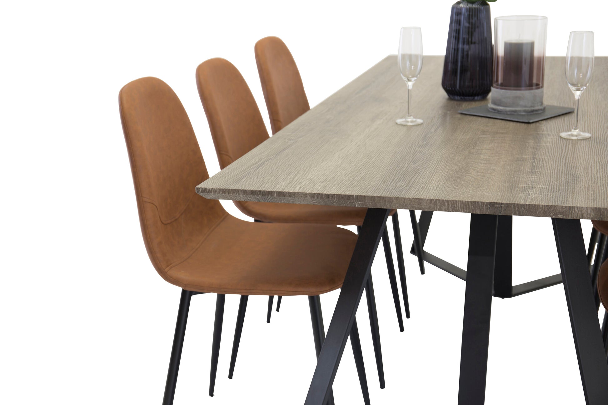 Marina Matbord med Polar Stolarna – Bord: 75x180x90 Stol: 53x87x44