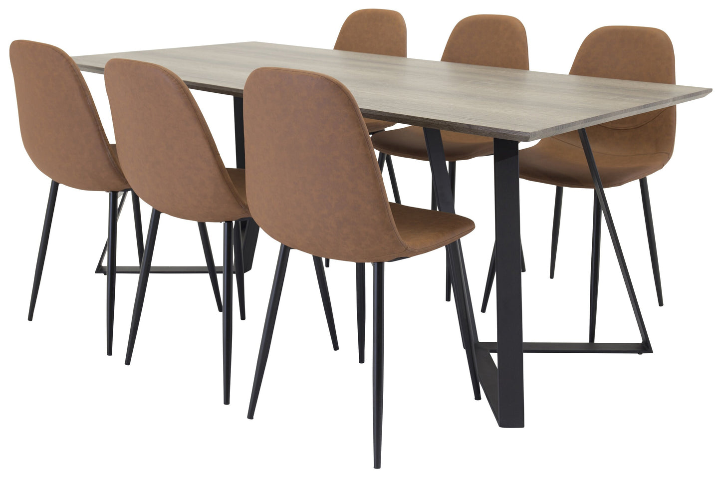 Marina Matbord med Polar Stolarna – Bord: 75x180x90 Stol: 53x87x44