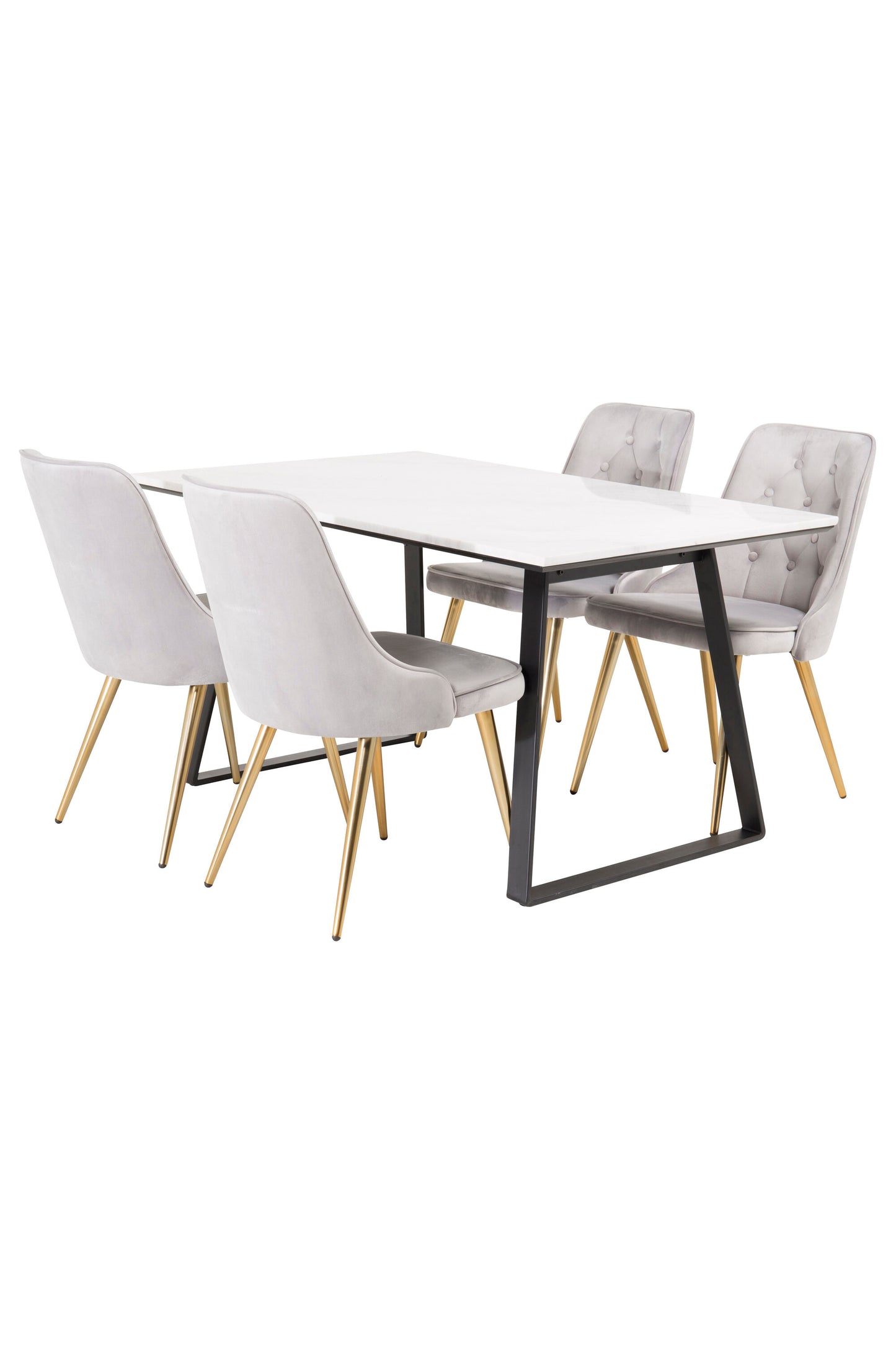 Estelle Matbord med Velvet Deluxe Stolarna Matgrupp