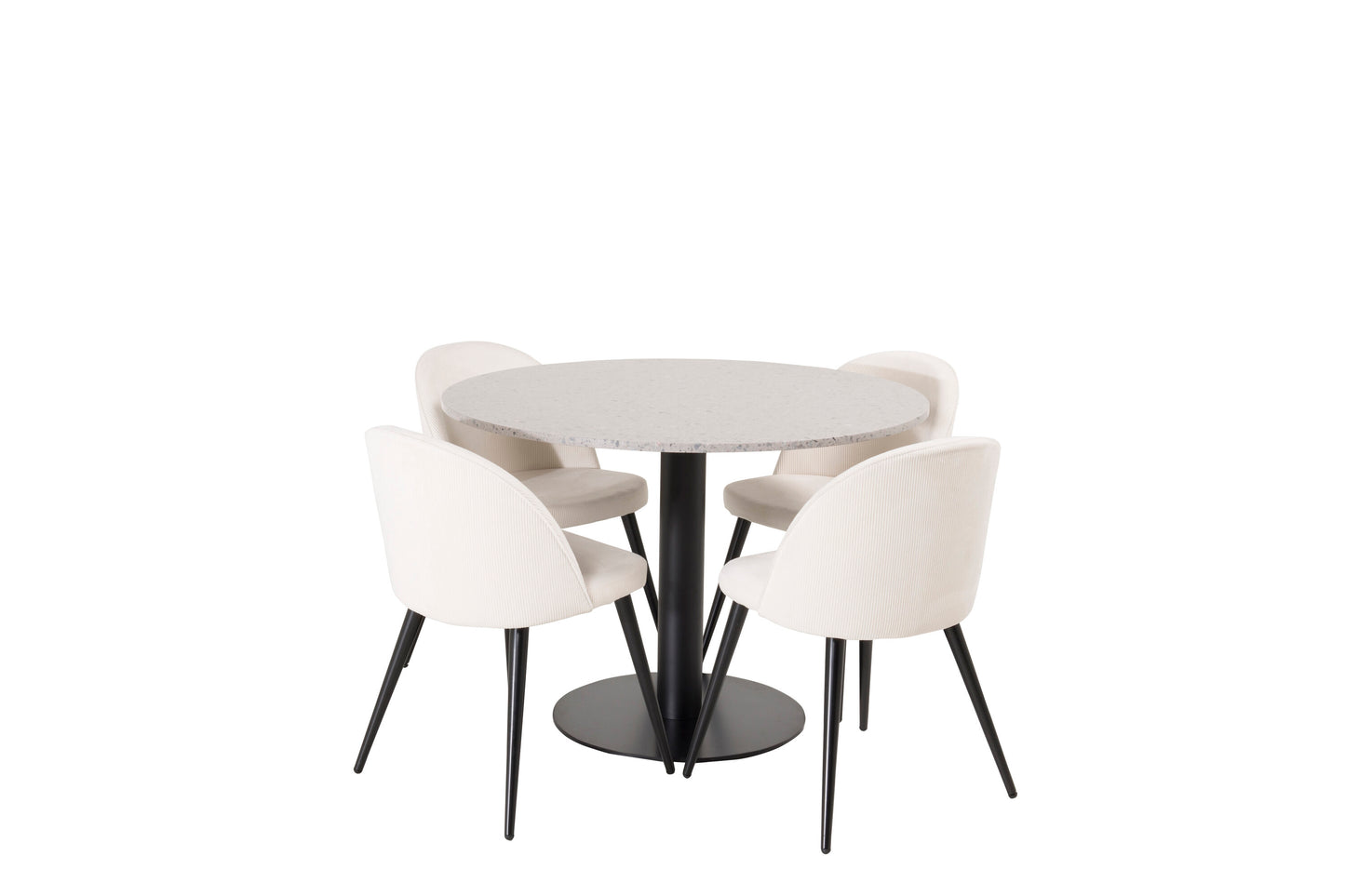 Razzia Matbord med Velvet Stolarna Matgrupp