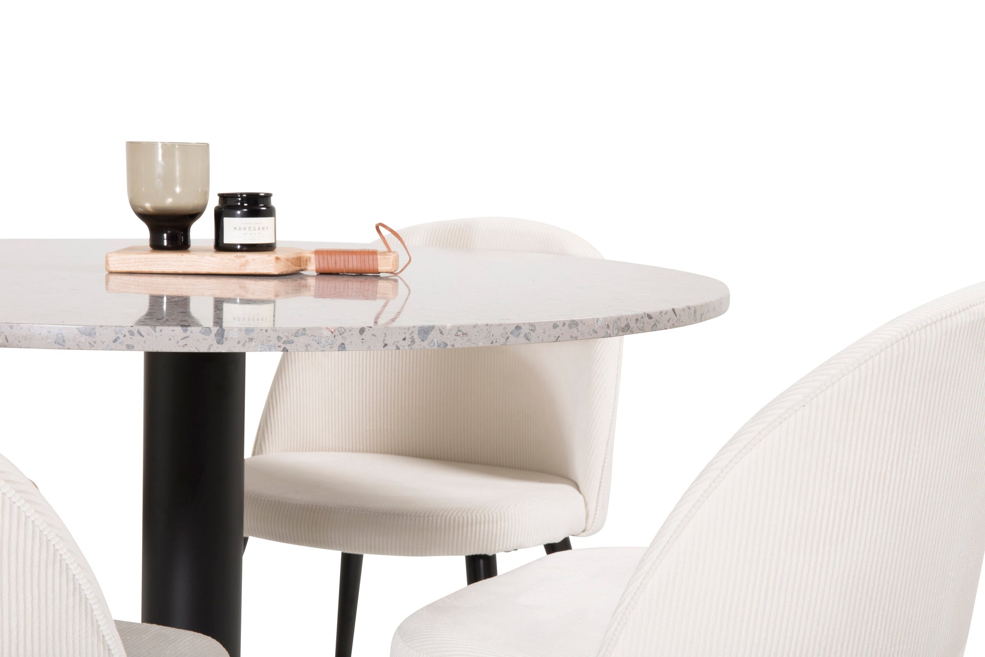 Razzia Matbord med Velvet Stolarna Matgrupp