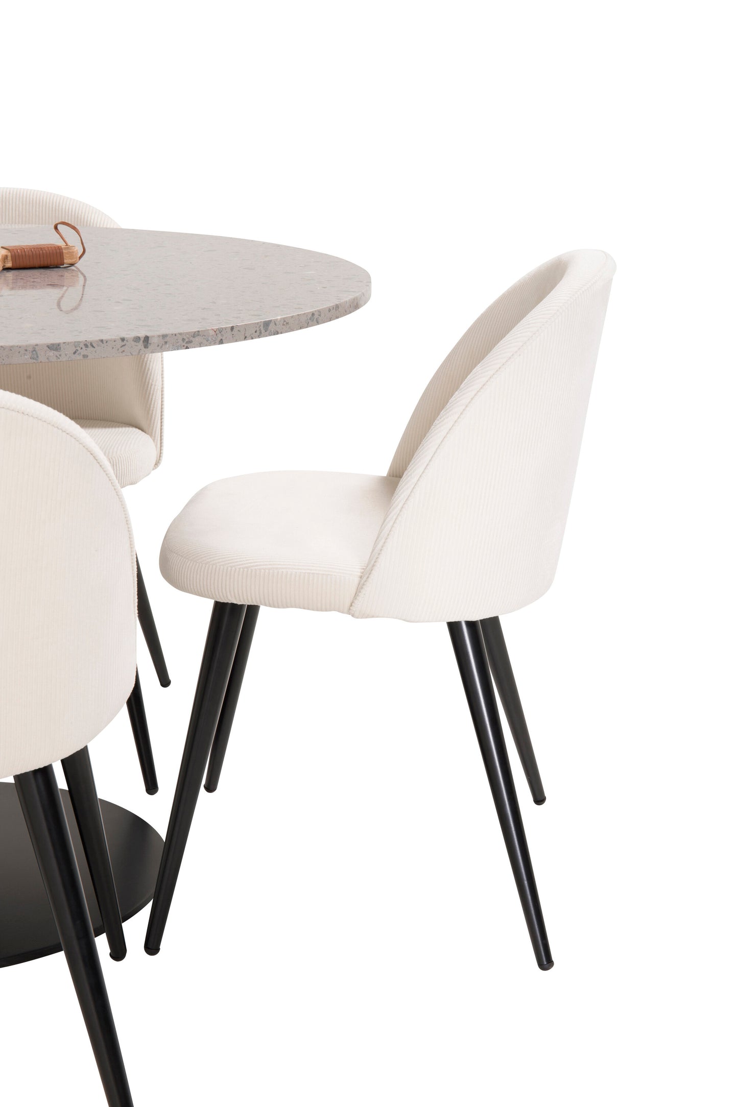 Razzia Matbord med Velvet Stolarna Matgrupp