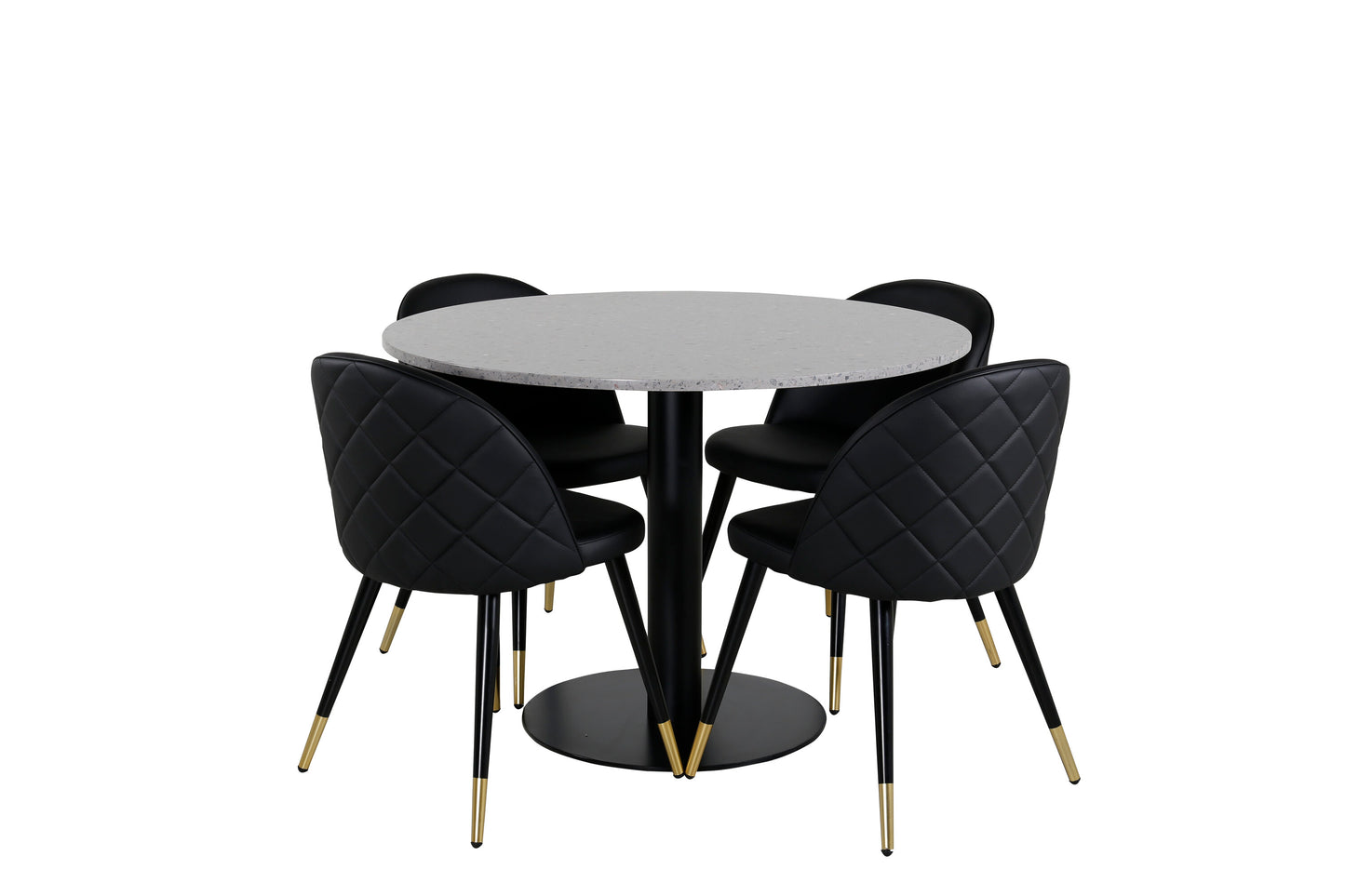 Razzia Matbord med Velvet Stolarna Matgrupp