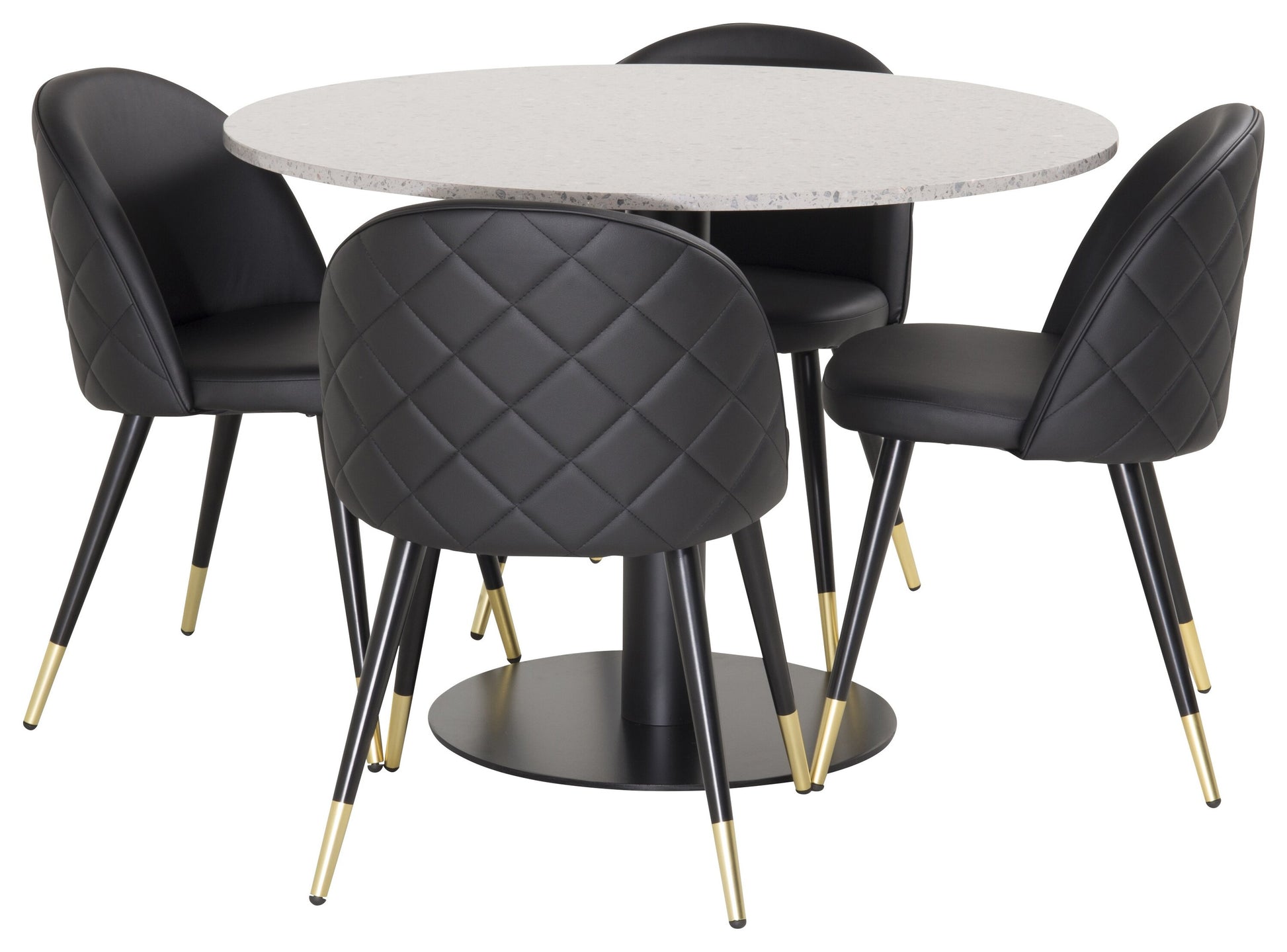 Razzia Matbord med Velvet Stolarna Matgrupp