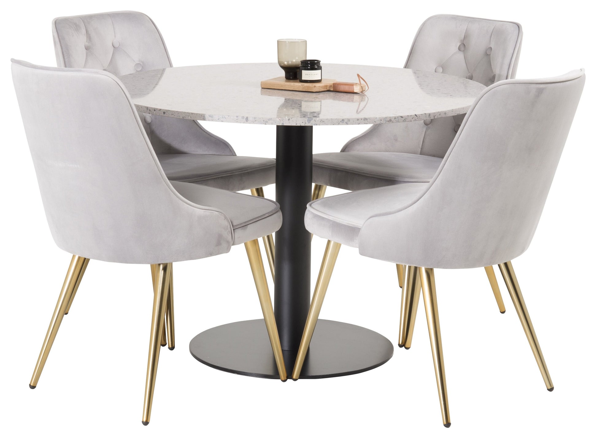 Razzia Matbord med Velvet Deluxe Stolarna Matgrupp