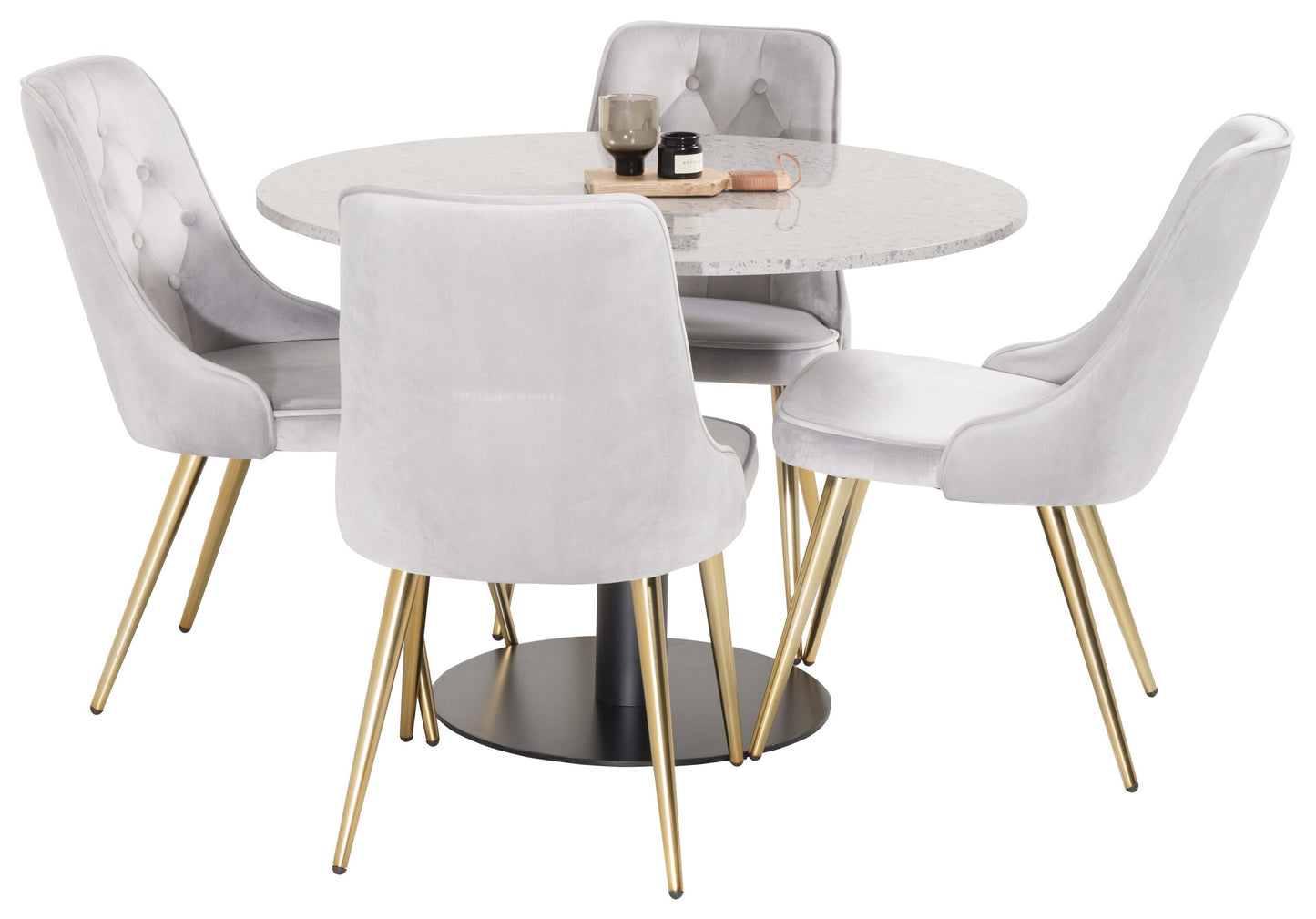 Razzia Matbord med Velvet Deluxe Stolarna Matgrupp