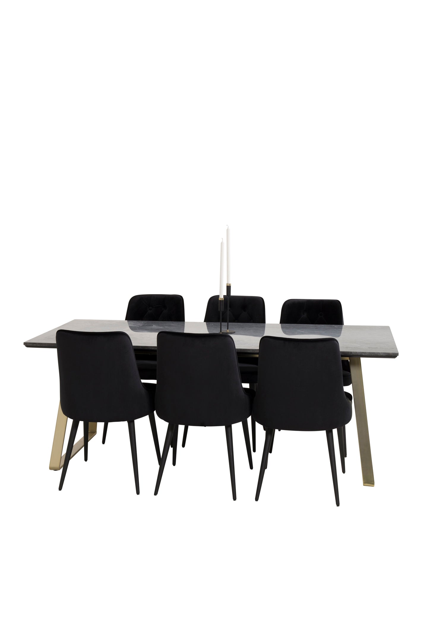 Estelle Matbord med Velvet Deluxe Stolarna Matgrupp