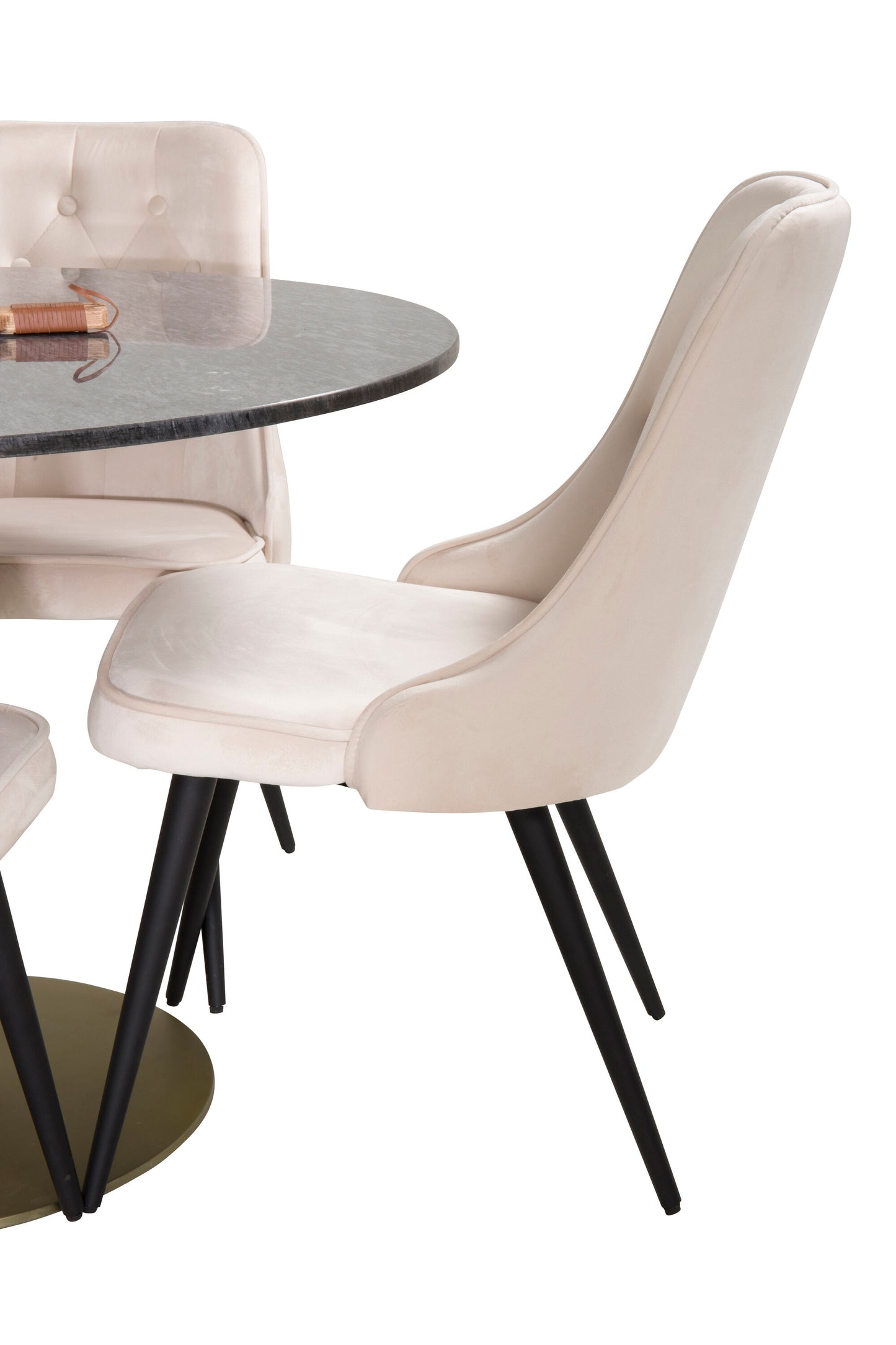 Estelle Matbord med Velvet Deluxe Stolarna Matgrupp