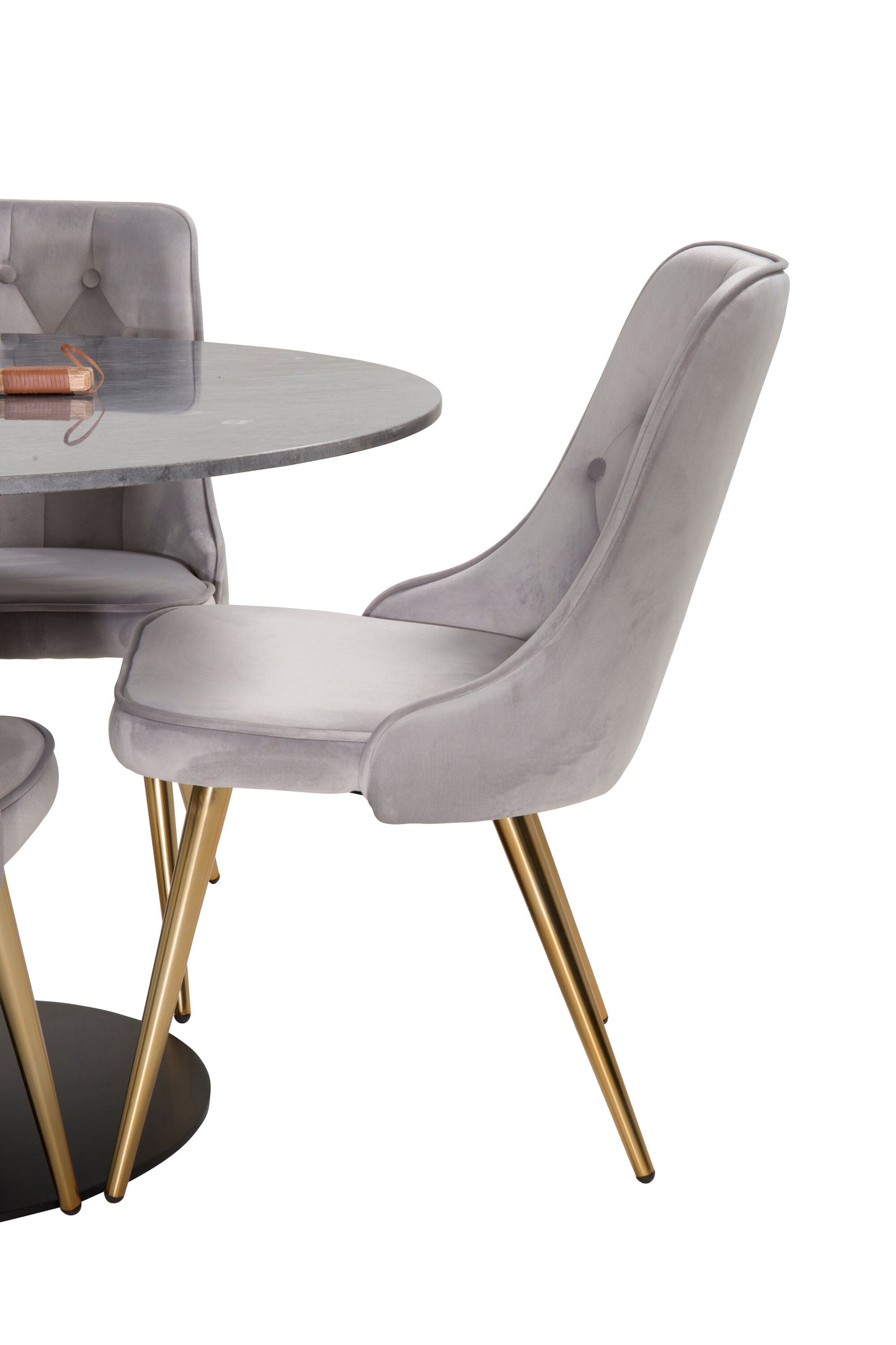 Estelle Matbord med Velvet Deluxe Stolarna Matgrupp