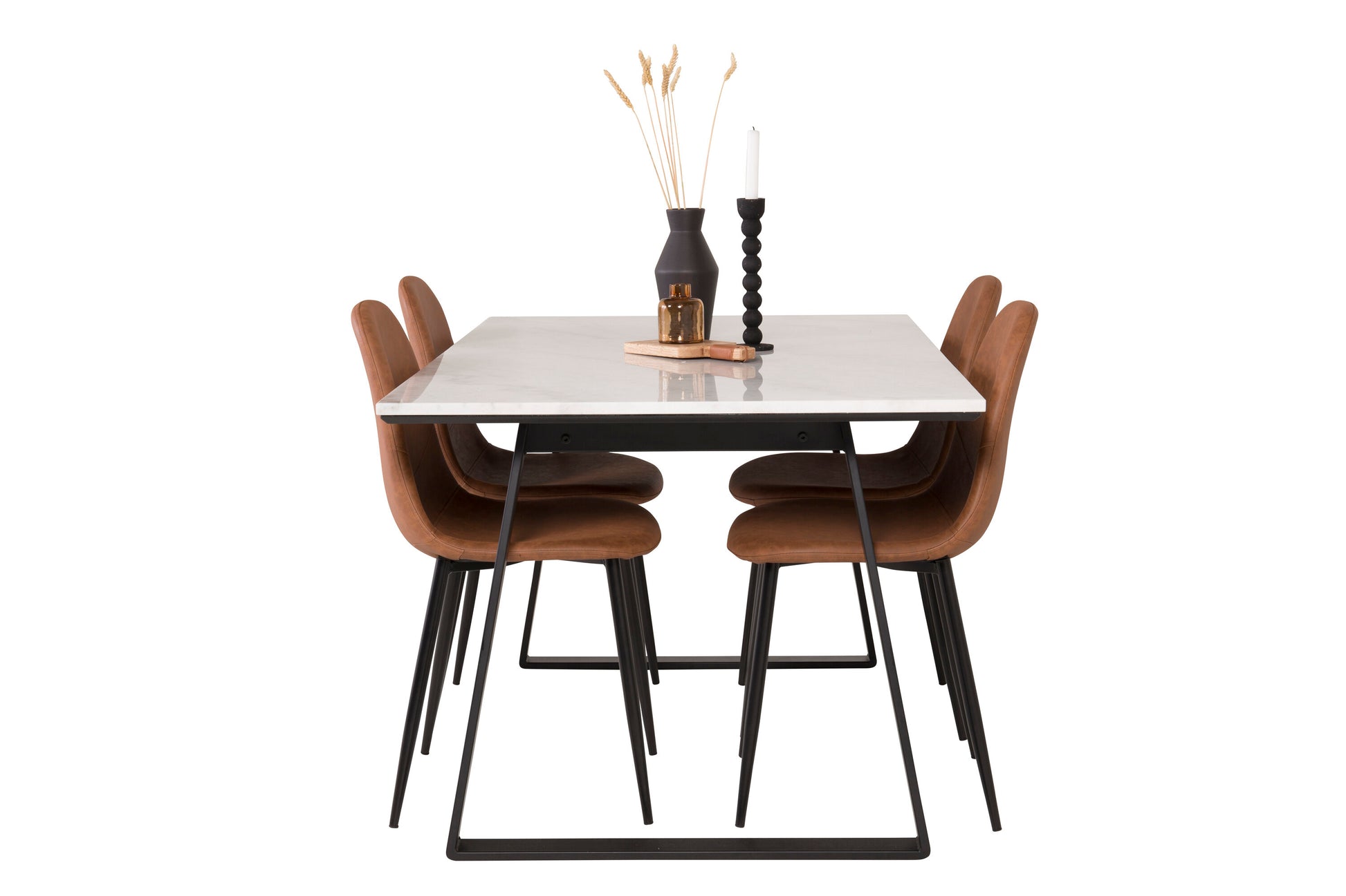 Estelle Matbord med Polar Stolarna – Bord: 74,5x140x90 Stol: 53x87x44