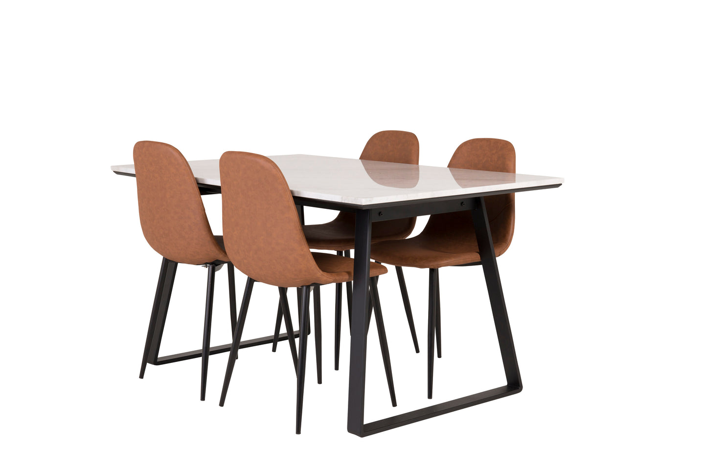 Estelle Matbord med Polar Stolarna – Bord: 74,5x140x90 Stol: 53x87x44