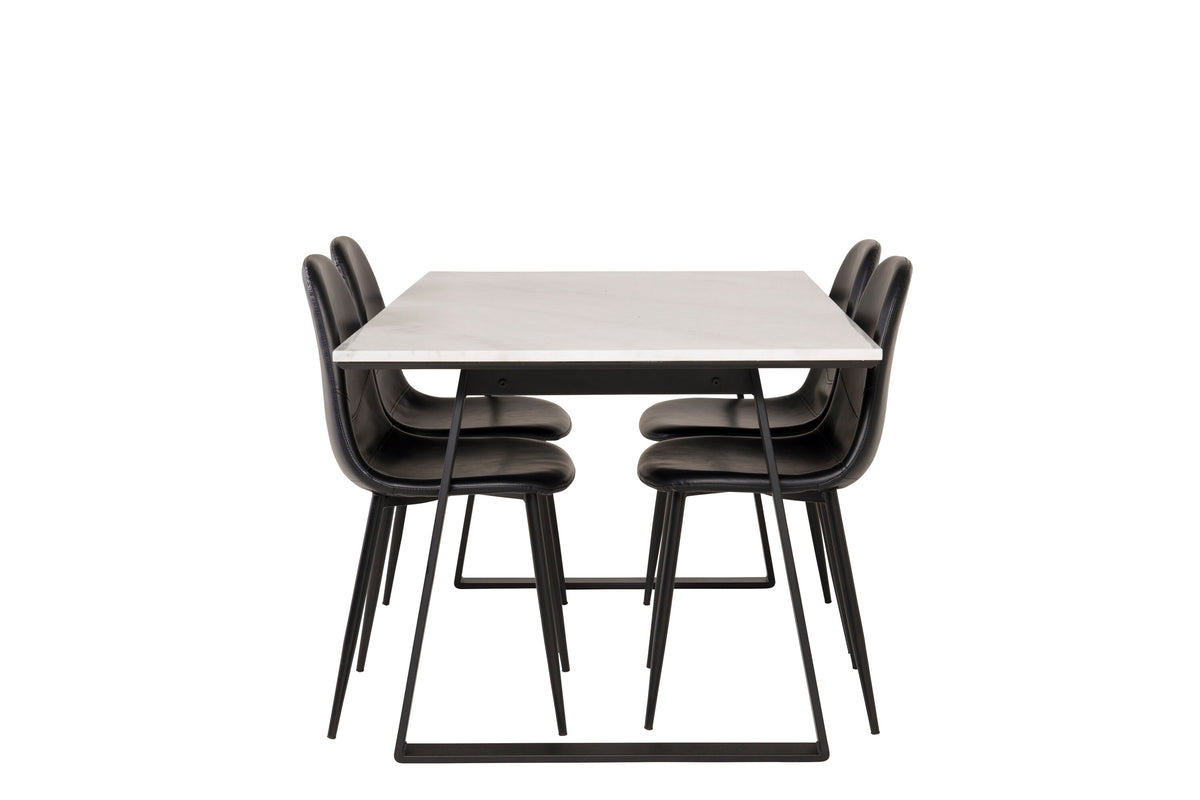 Estelle Matbord med Polar Stolarna – Bord: 74,5x140x90 Stol: 43x85,3x43,5