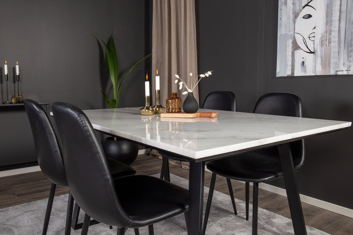 Estelle Matbord med Polar Stolarna – Bord: 74,5x140x90 Stol: 43x85,3x43,5