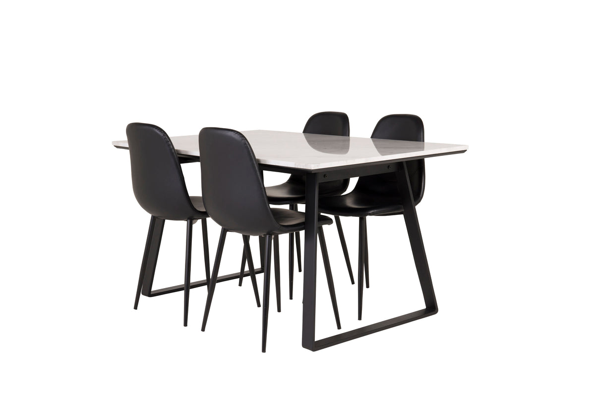 Estelle Matbord med Polar Stolarna – Bord: 74,5x140x90 Stol: 43x85,3x43,5