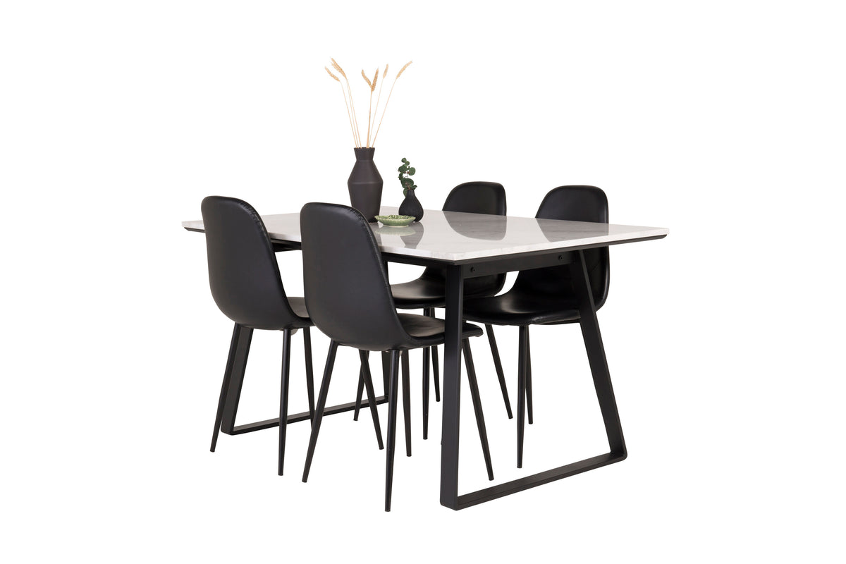 Estelle Matbord med Polar Stolarna – Bord: 74,5x140x90 Stol: 43x85,3x43,5