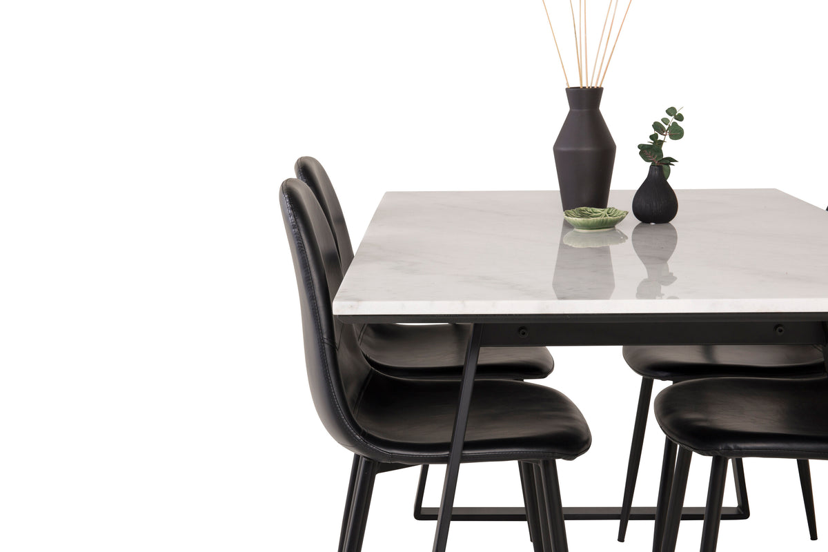 Estelle Matbord med Polar Stolarna – Bord: 74,5x140x90 Stol: 43x85,3x43,5