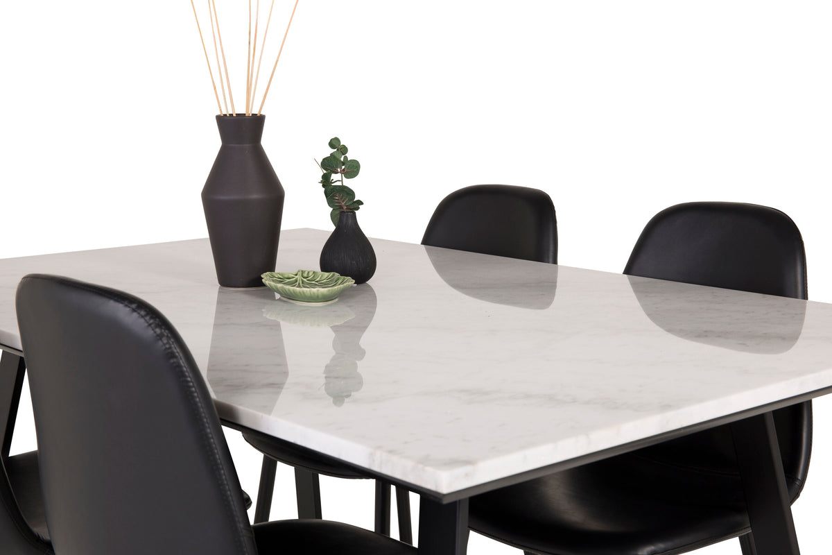 Estelle Matbord med Polar Stolarna – Bord: 74,5x140x90 Stol: 43x85,3x43,5