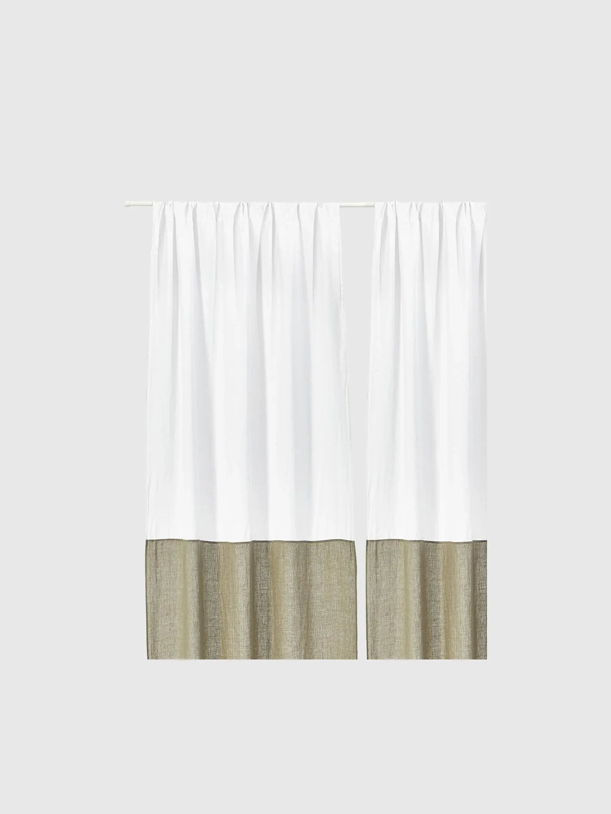Halvtransparent gardin Maisie med tunnelfåll, 2 st