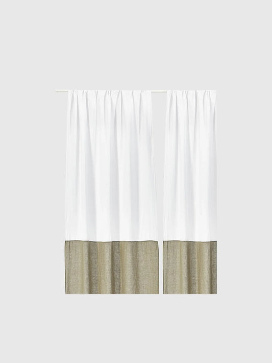 Halvtransparent gardin Maisie med tunnelfåll, 2 st