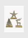 Julfigurer med antik finish, set om 3