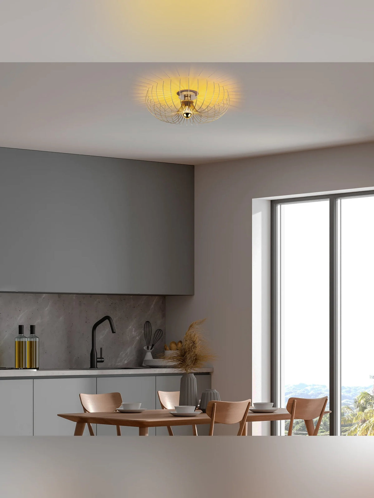 Karsortel taklampa 56 x 56 x 16 cm