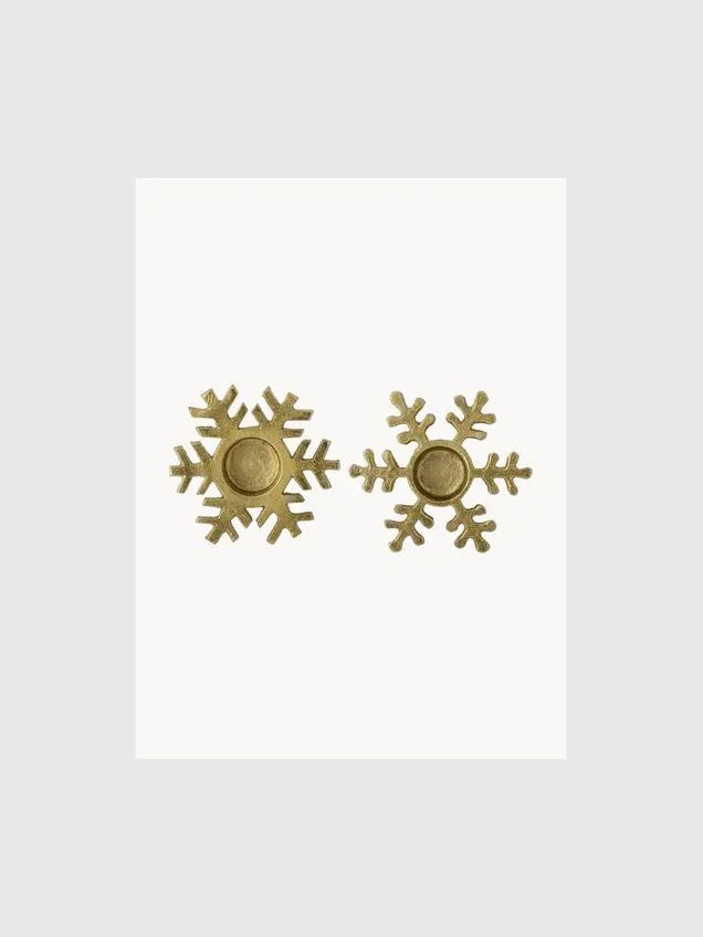Ljusstake i snöflingaform, set om 2-Bloomingville