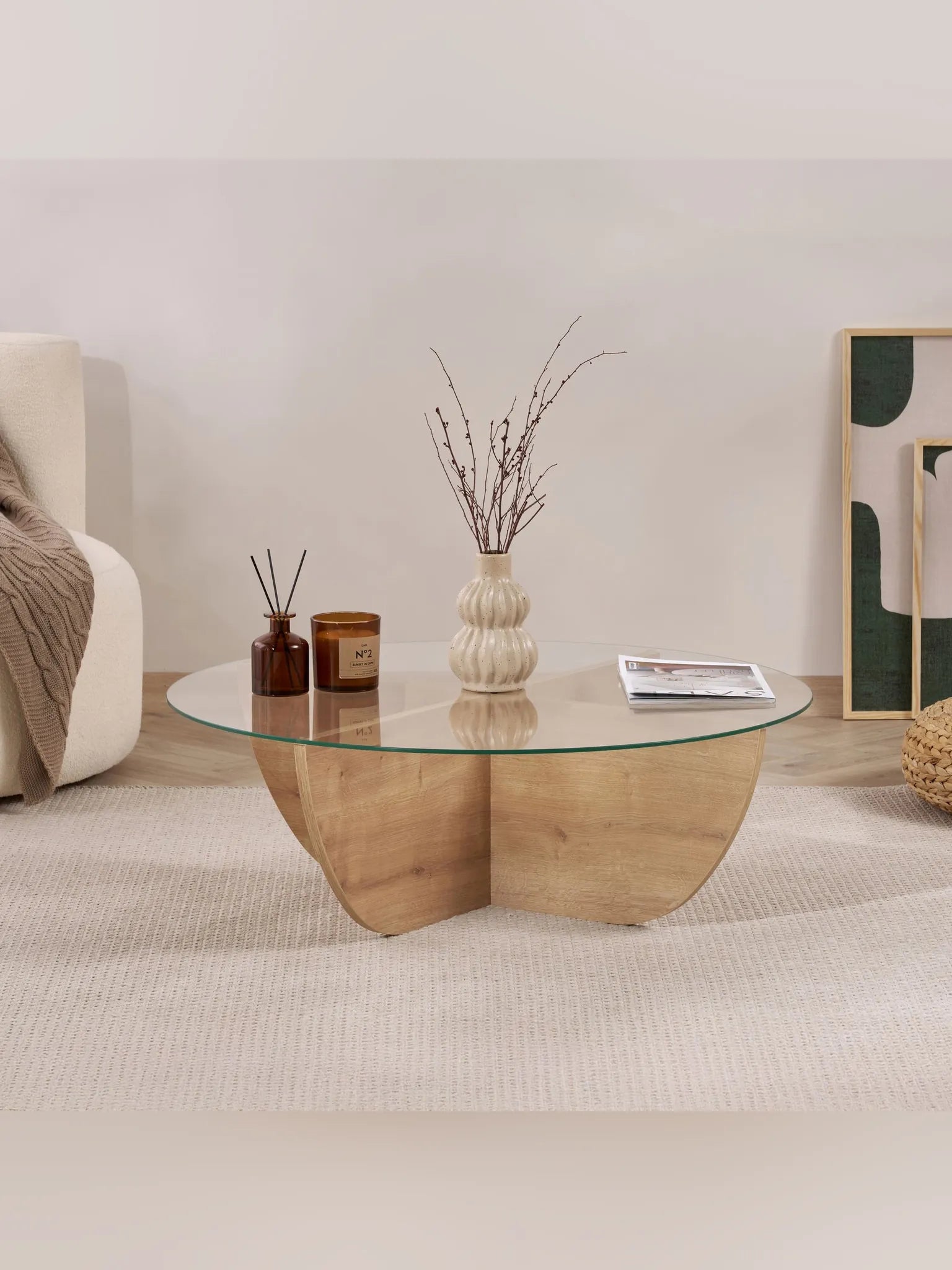 Liya Soffbord 90 cm - Sapphire Oak