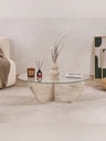 Liya Soffbord 90 cm - Travertine