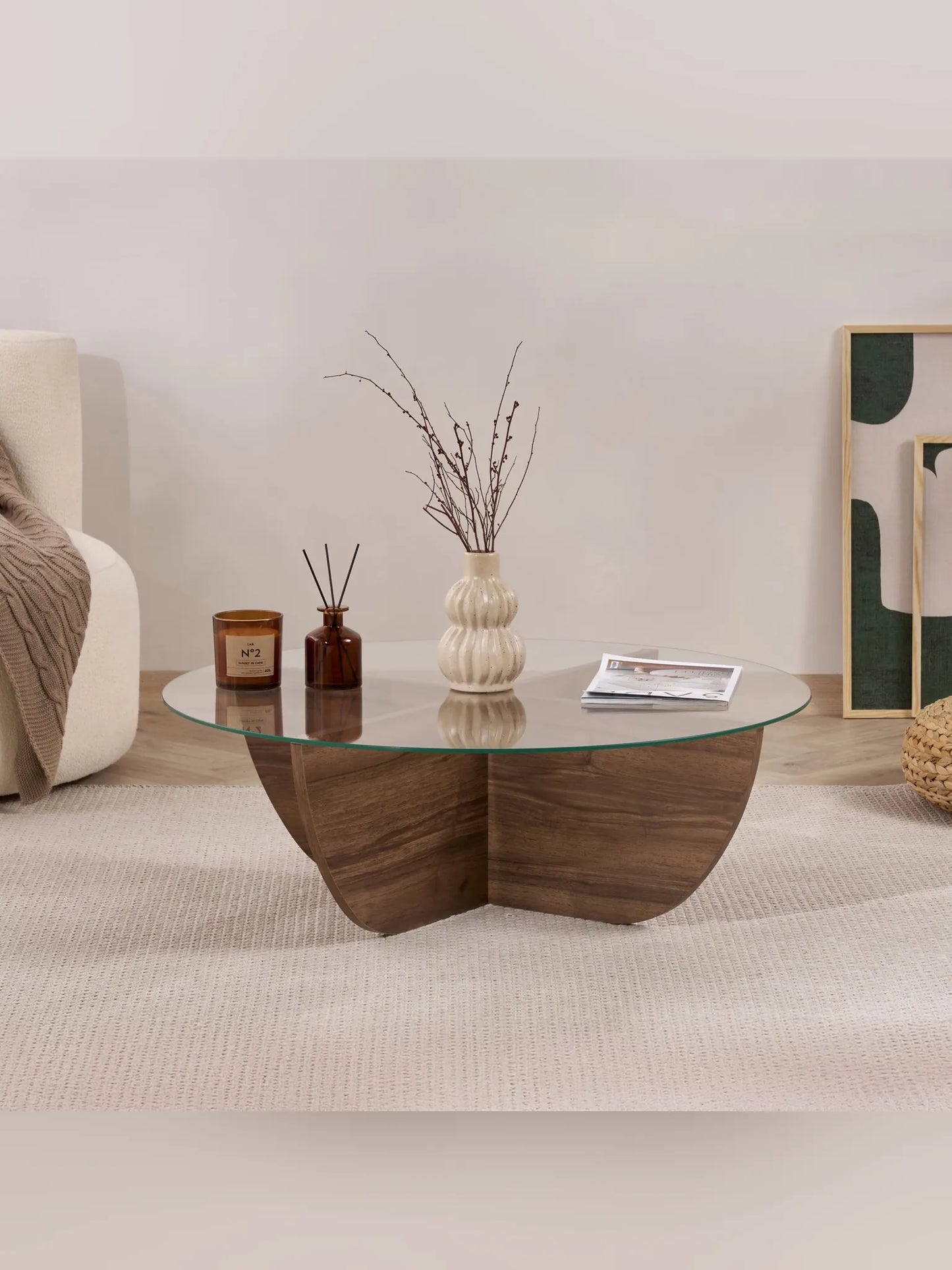 Liya Soffbord 90 cm - Venezia Walnut