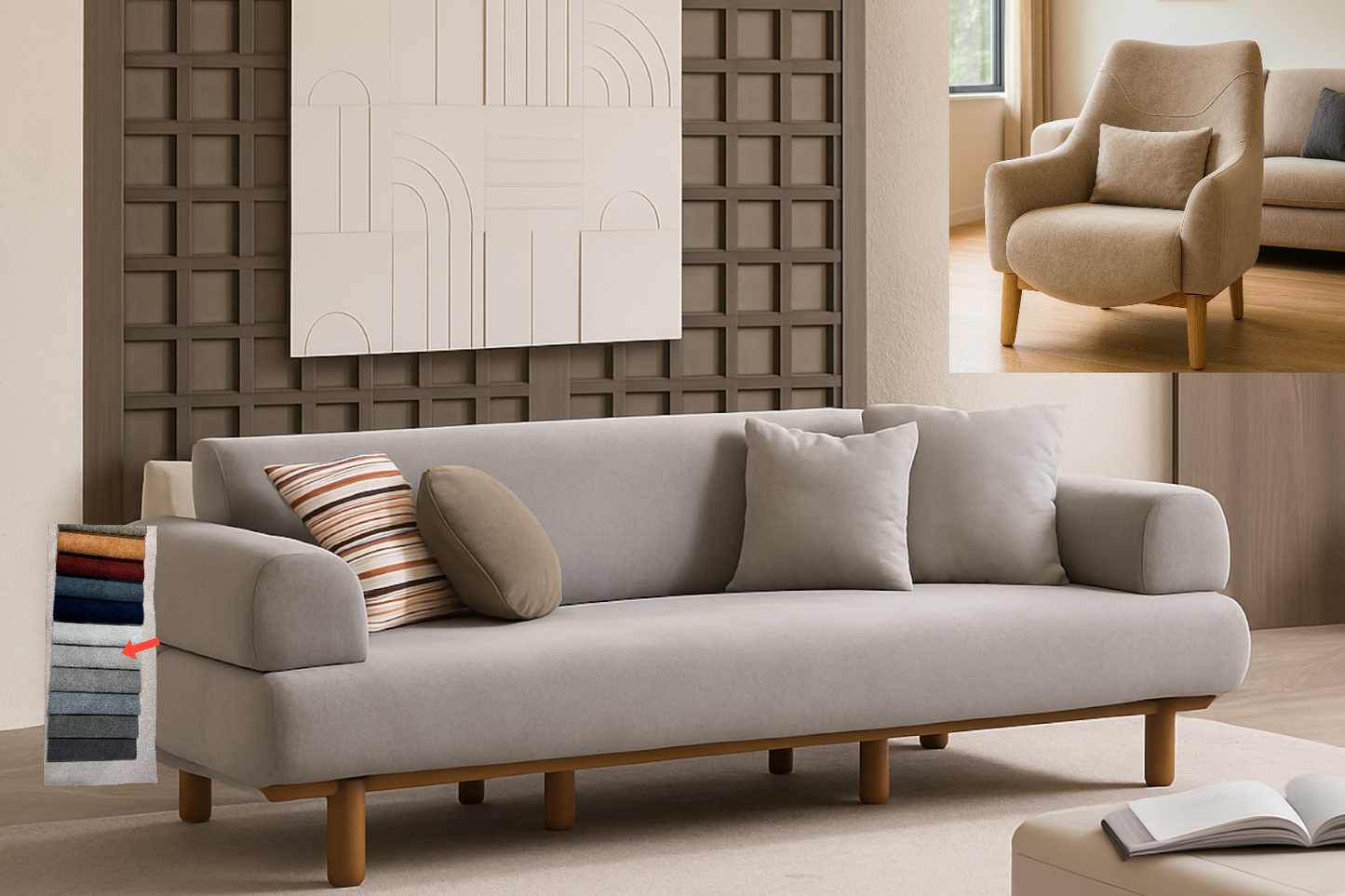 Soffserie Lotus – Välj mellan 3-sits, 2-sits eller fåtölj