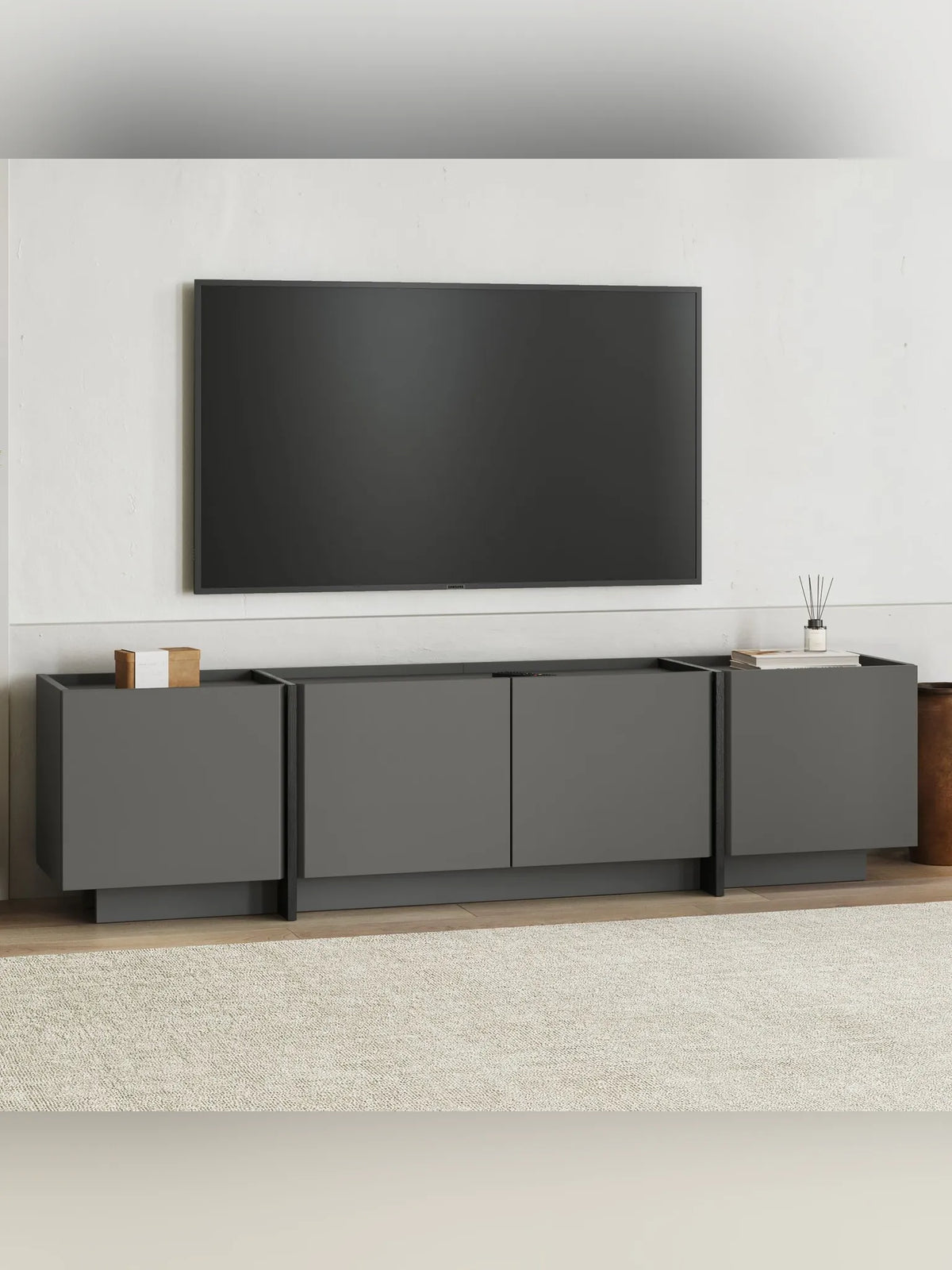 Lowen Tv-bänk - Anthracite, Black