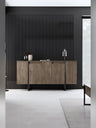 Luxe 160x35x80 cm - Valnöt, Svart Konsol Trösta