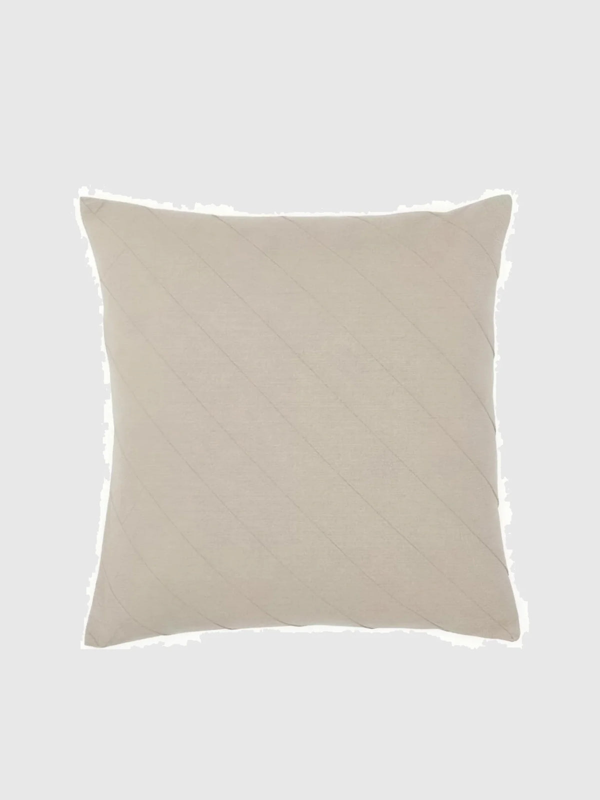 Linnekuddfodral i beige med ett strukturmönster