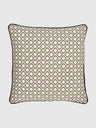 Mönstrat Rivets Kuddfodral - Gräddvit/Taupe