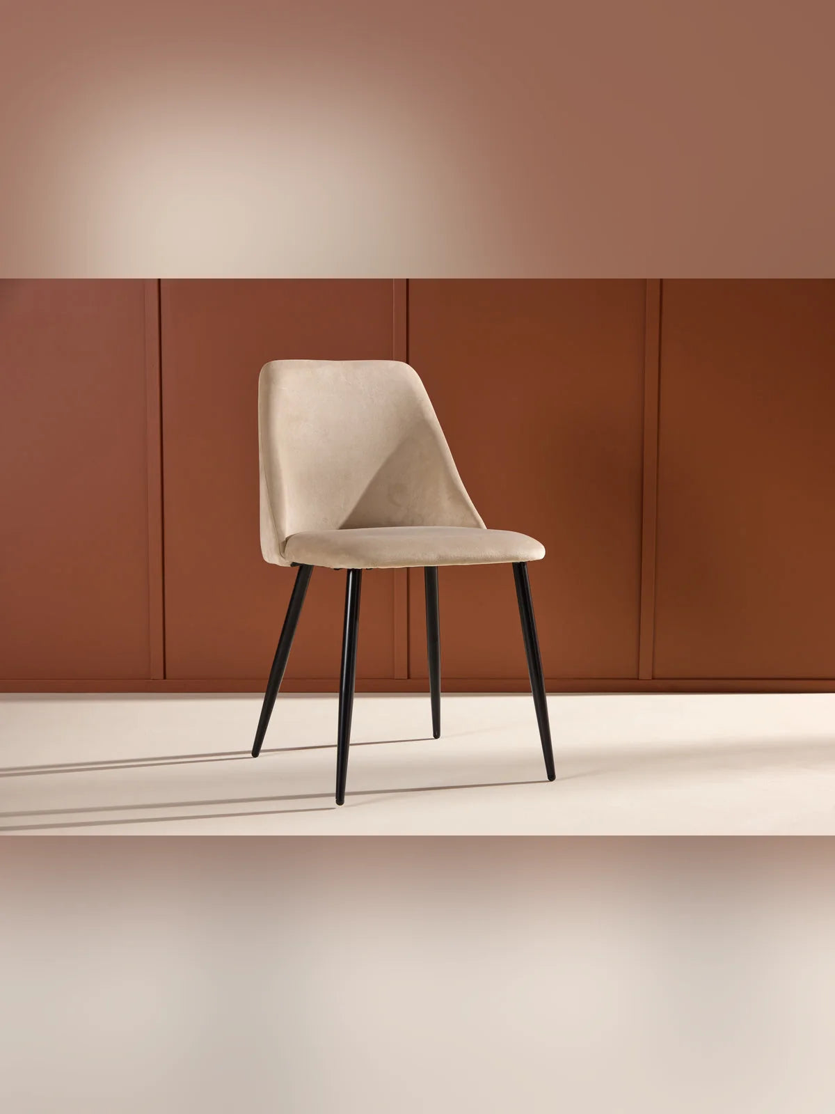 Night Matstol Svart / Beige Sammet