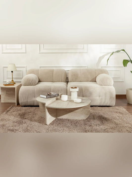 Orio soffbord 90x60 / 85x30 cm - Travertine