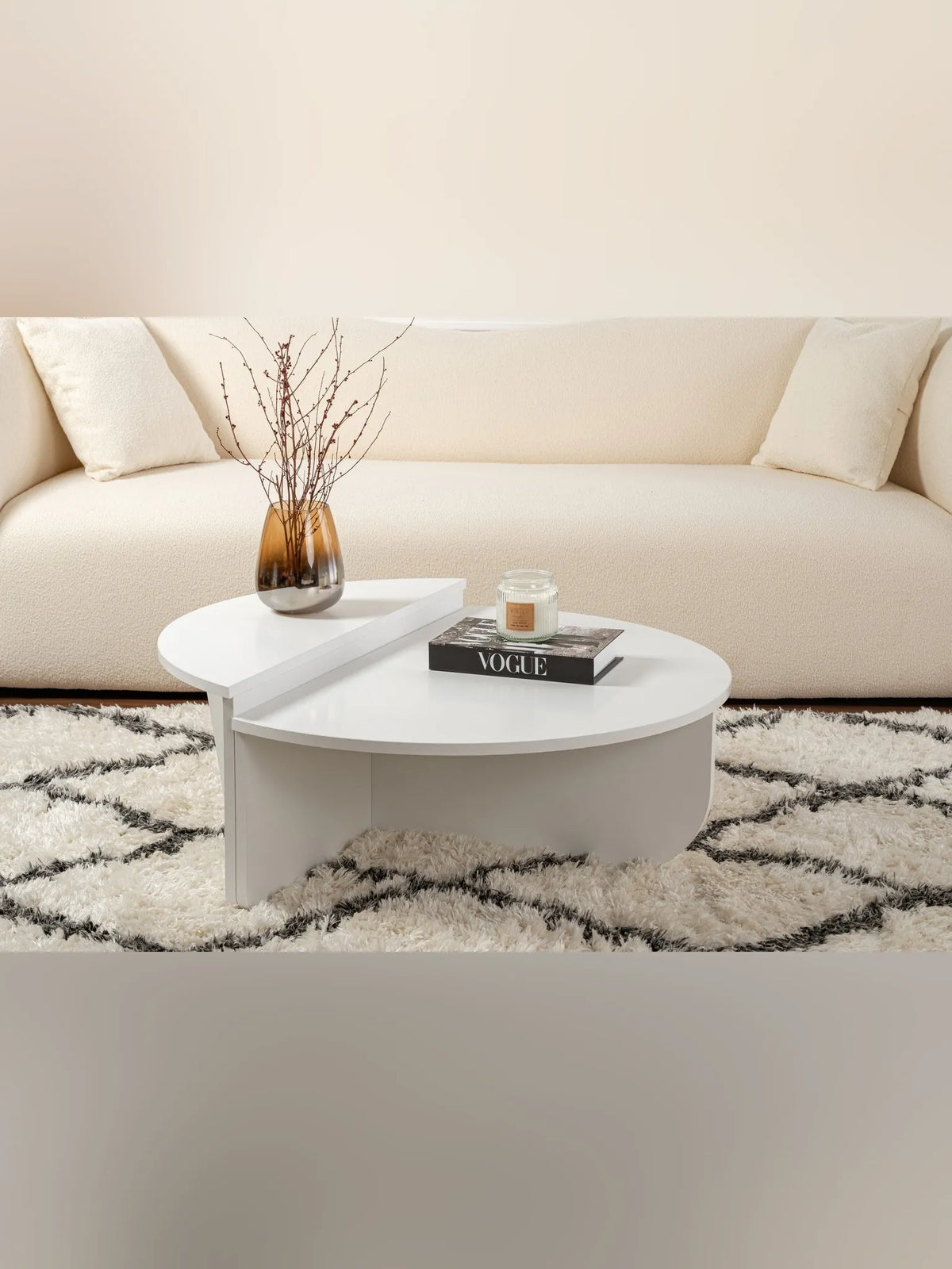 Orio soffbord 90x60 / 85x30 cm - White