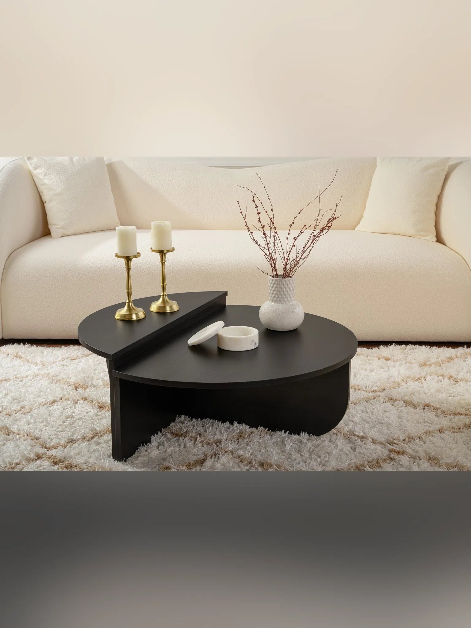 Orio soffbord 90x60 / 85x30 cm - Wood Black