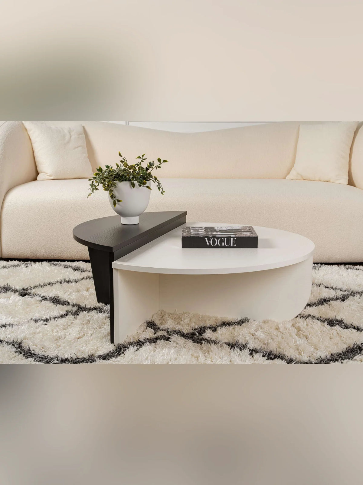 Orion soffbordsset - Wood White/Wood Black
