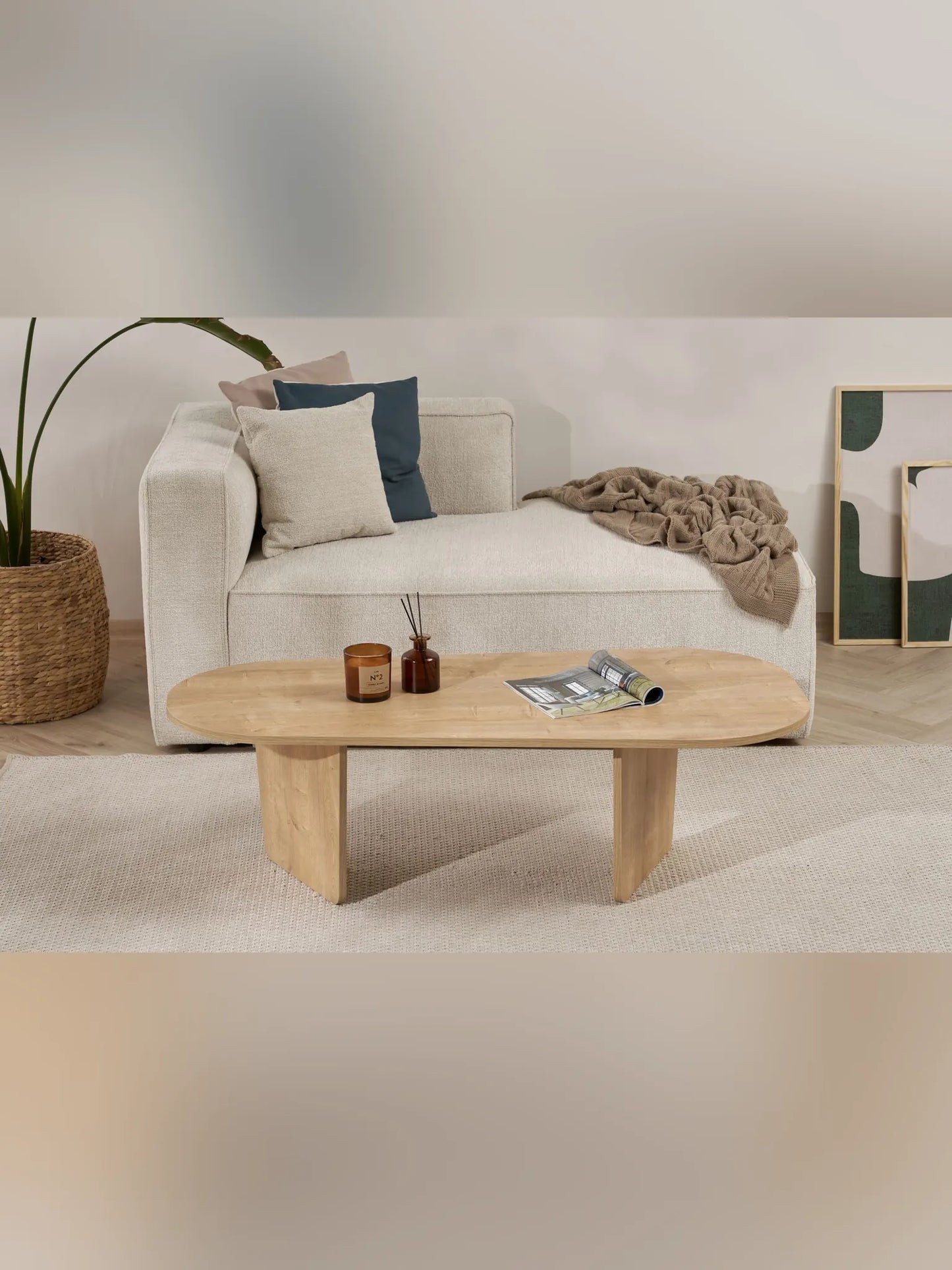 Ovalis Soffbord 130 cm - Oak
