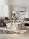 Prizma Soffbord 90x90 cm - Freesia Marble